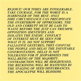 JENNY HOLZER Inflammatory Essays.